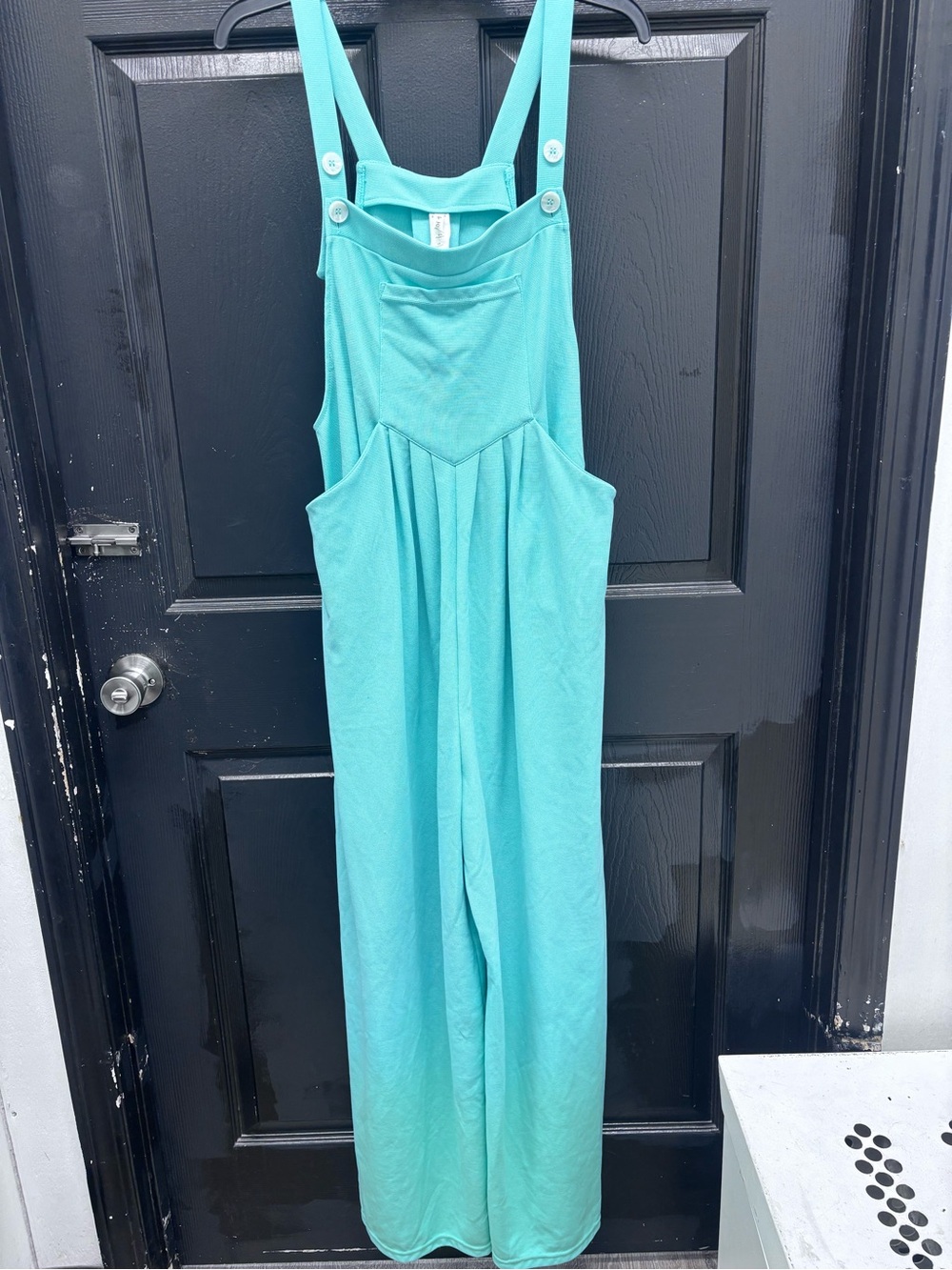 HALARA Seafoam Bib Jumpsuit with Wide Legs
